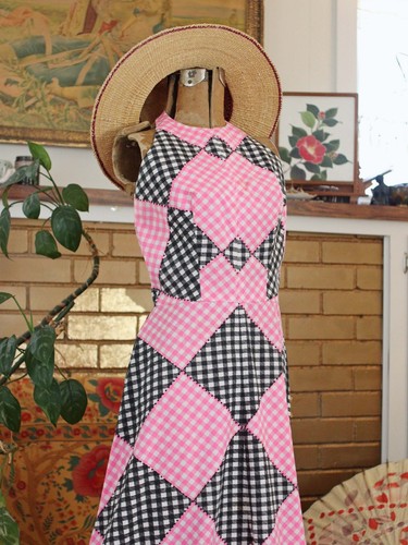 Vtg 1960s cotton - cotton, gingham