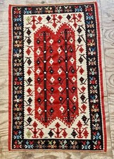 Antique Fine  Sarkoy Flat Weave  Handwoven Tree Of Life Kilim Rug