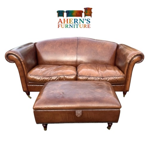 Large brown leather laura - brown,