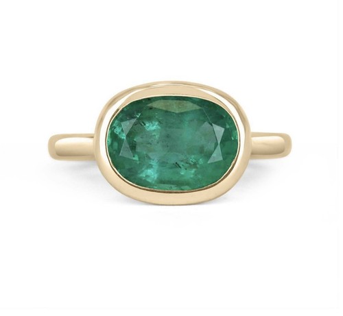 Natural zambian emerald ring - natural,