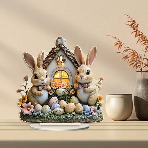Acrylic bunny table - acrylic,