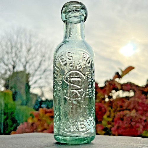 Antique glass scholes rostrum - glass,