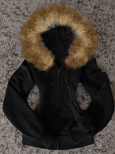 Zara women black full zip - full,