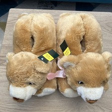 New M&S Marks & Spencer Teddy Bear Ladies/ Girls Slippers Size 5-6