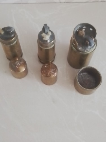 Three brass wwii - ,