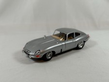 Burago 1/18 Scale Die Cast Model Jaguar E Type Coupe - Silver