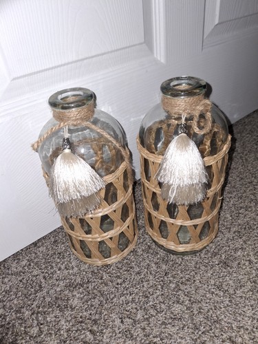 Set glass vases - 2, wrapped