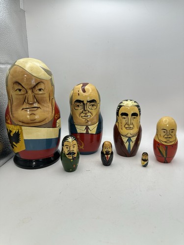 Vintage wooden russian leaders - russian,