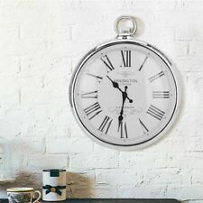 Silver Pocket Watch Wall Clock