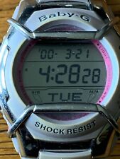 Elegant Casio Baby-G MSG-135 WR100M Quartz Ladies Leather Watch -29mm -Works