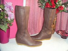 LADIES HUSH PUPPIES BROWN LEATHER BOOTS SIZE 6 UNWORN RRP £90