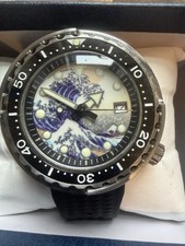 Seiko Tuna Great Wave Fully Illuminated Automatic Watch