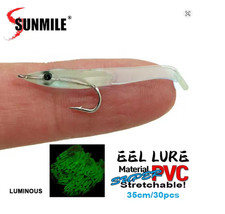 SUNMILE 30pcs Eel Soft Fishing