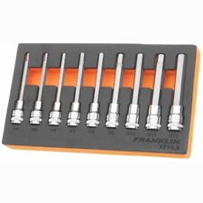 FRANKLIN TOOLS XFHL9 HEX KEY BIT SOCKET SET 3/8 Drive 95MM LONG Professional