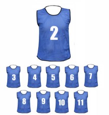 2-11 NUMBERED PRINTED MESH BIBS FOOTBALL TRAINING SPORTS BIBS