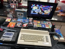 COMMODORE 64C C64 COMPUTER  inc GAMES , JOYSTICK,  - WORKING 