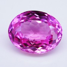 Certified 51.30 Ct Natural Pink Sapphire Oval Cut Loose Gemstone Brilliant