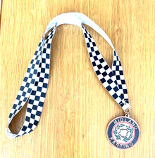 Go-Karting Karting Racing Medal with Chequered Ribbon