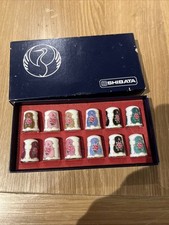 Set Of 12 Shibata Thimbles ,6 Designs