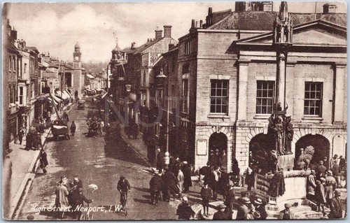 Vintage postcard high street - high,