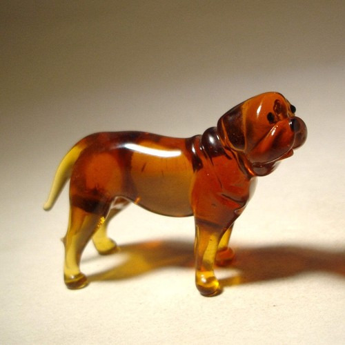 Glass dog mastiff figurine - mastiff,