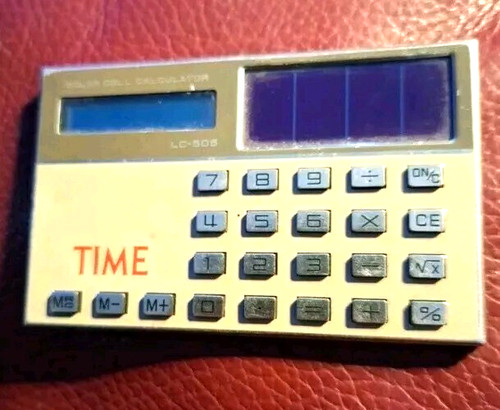 Vintage pocket calculator time - vintage,