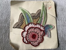 Vintage Crewel Work Appliqué