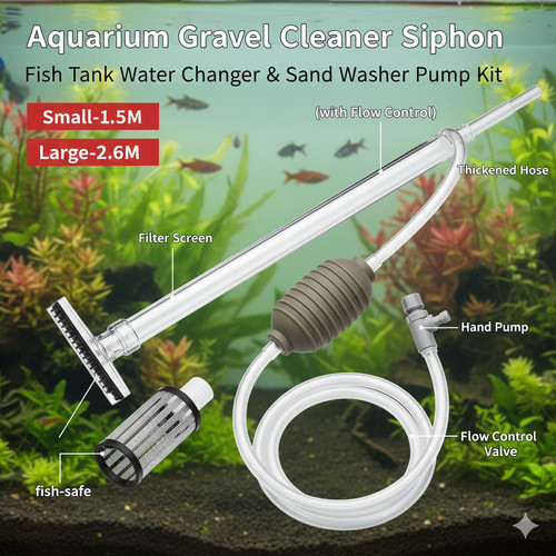 Aquarium gravel cleaner siphon - aquarium,