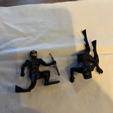 Timpo Vintage Frogman Figure Unboxed x 2 