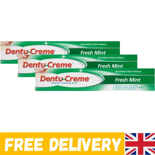 Minty fresh denture cleansing - minty,