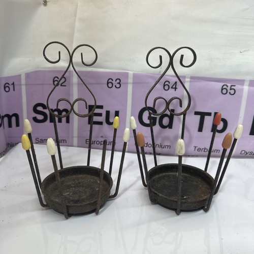 Vintage twin iron candle - twin,