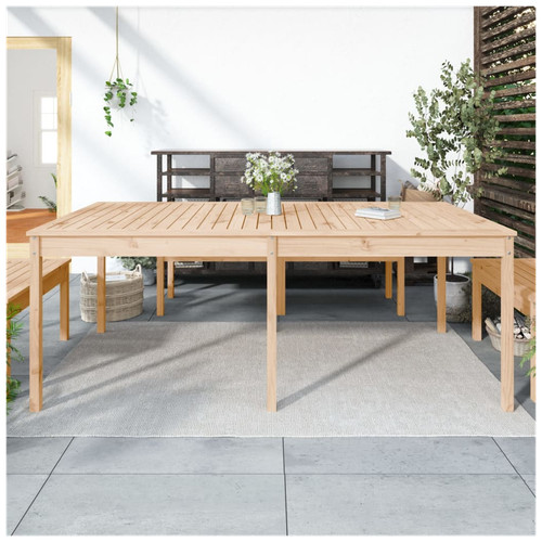Garden table natural pine - table,