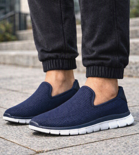Mens slip trainers - on, memory