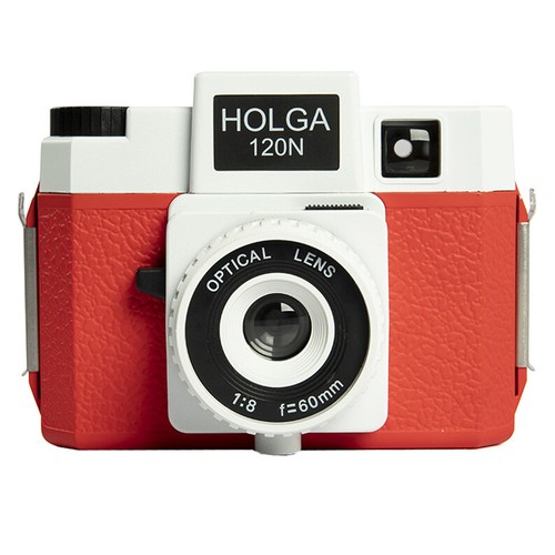 Holga 120n white red - white,