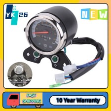 Motorcycle Speedometer LCD Velometer Speed Odometer Mileage 95mm Universal UK