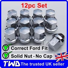 12x WHEEL NUTS - FORD FIESTA CHROME ALLOY MK4 MK5 MK6 MK7 MK8 (M12x1.5) [12N]