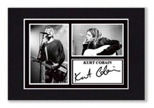 A4 Mount KURT COBAIN - Nirvana Autograph Signed Print  PHOTO Ready To Frame Gift