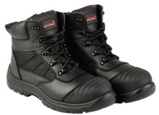 Mens Leather Safety Steel Toe Cap Zip Up Combat Work Ankle Hiker Boots Shoe Size