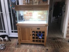 Aqua Oak Wine Rack Aquarium 110cm