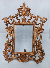 Antique Victorian Ornate Easel Picture Frame 31cm x 22.5cm Cast Iron