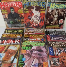 Job Lot Bundle of 13 Vintage Horror & Sci-Fi Magazines inc Gorezone & House of