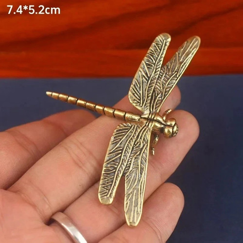 Vintage brass dragonfly - brass,