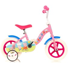 10 Peppa Pig Pink Bike with Wheels and Fenders for Girl Dino Bike