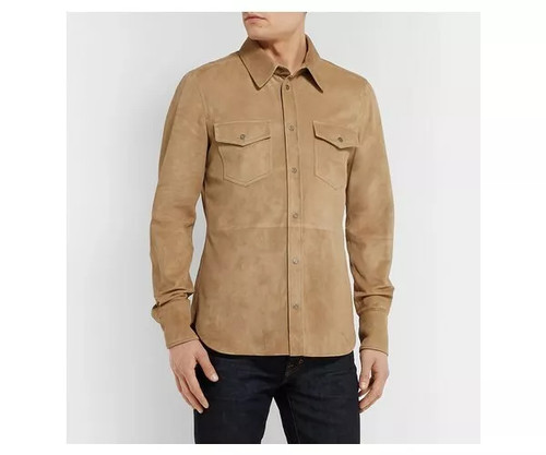 Mens brown shirt jacket - mens, pure
