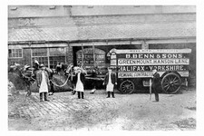 pt4858 - Halifax B Benn & sons Removal Vehicles , Yorkshire - Print 6x4