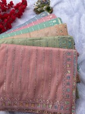 Georgette silk sequence saree