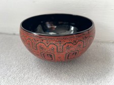Vintage Burmese lacquer bowl