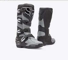 FOX COMP MX BOOTS  GREY /  BLACK  MOTOCROSS -  ADULT SIZES