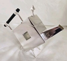 Vintage Silver Plated Tea Pot. Of Cubist Form. Designed By Christopher Dresser. 