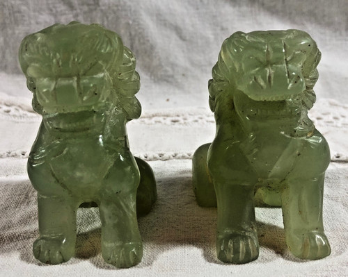Vintage chinese carved - carved, green